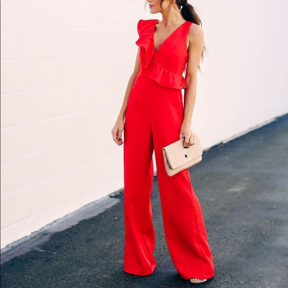 NWT Do + Be Giada Sleeveless Ruffle Jumpsuit - S